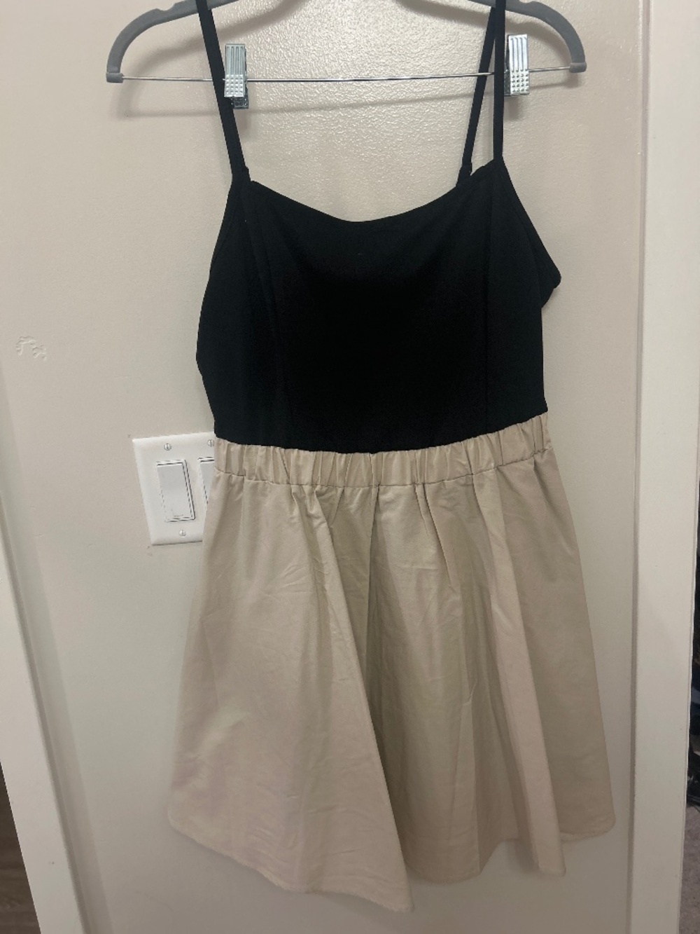 Black and cream dress